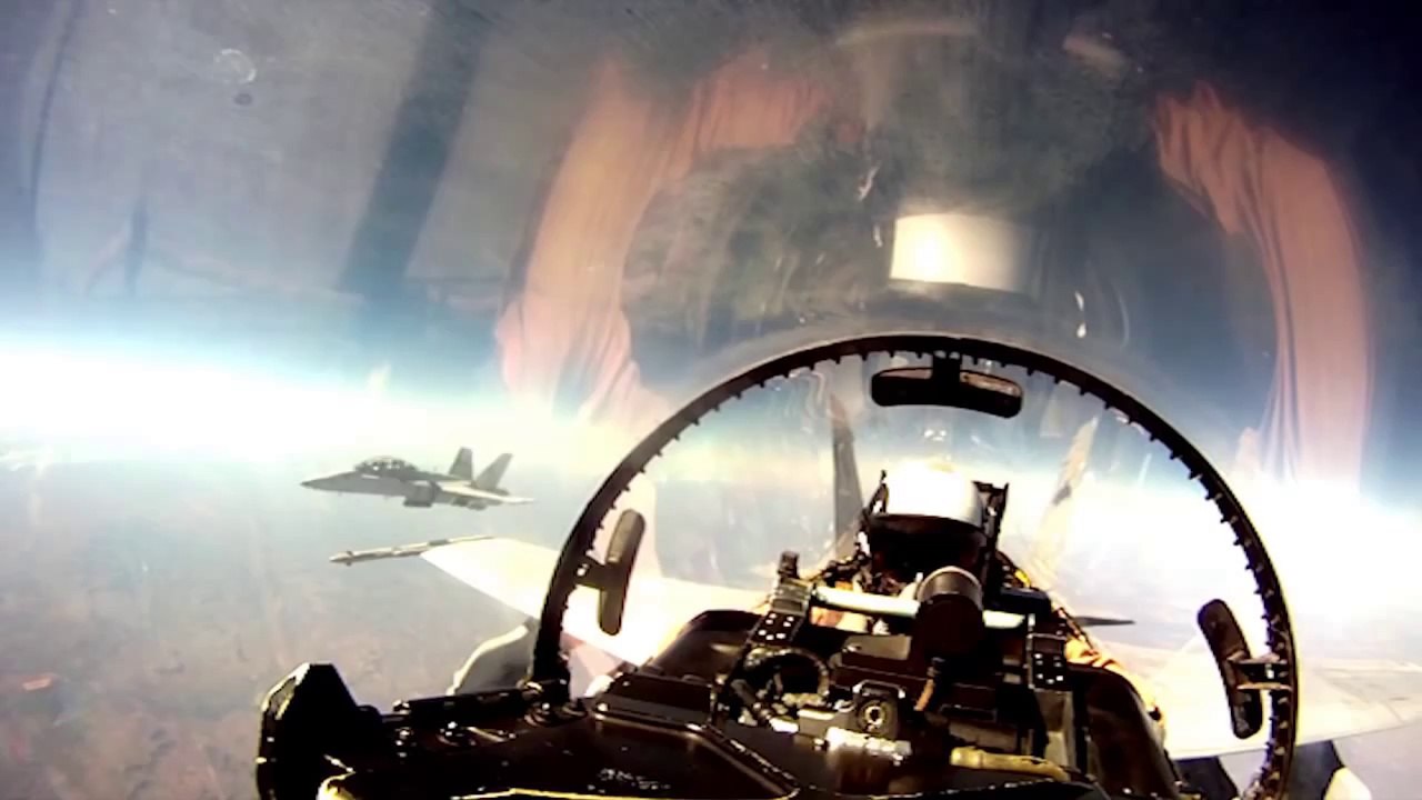 FA-18 Fighter Jet Mission Over The Outback - Cockpit View