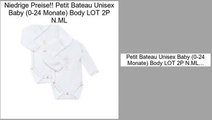 Best-Preis Petit Bateau Unisex Baby (0-24 Monate) Body LOT 2P N.ML