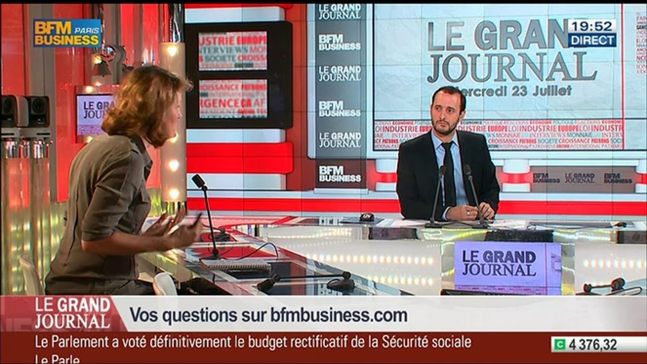 Sophie de Ravinel et Emmanuel Lechypre, dans Le Grand Journal - 23/07 7/7
