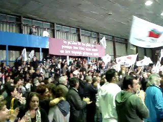 Ο Αλέξης Τσίπρας στο Δημοτικό Γυμναστήριο Αιγάλεω