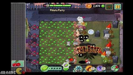 Plants Vs Zombies 2 Dark Ages  NEW COSTUME PEA-NUT JULY 24 Piñata Party