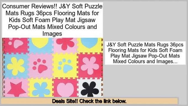 Best Brands J&Y Soft Puzzle Mats Rugs 36pcs Flooring Mats for Kids Soft Foam Play Mat Jigsaw Pop-Out Mats Mixed Colours and Images