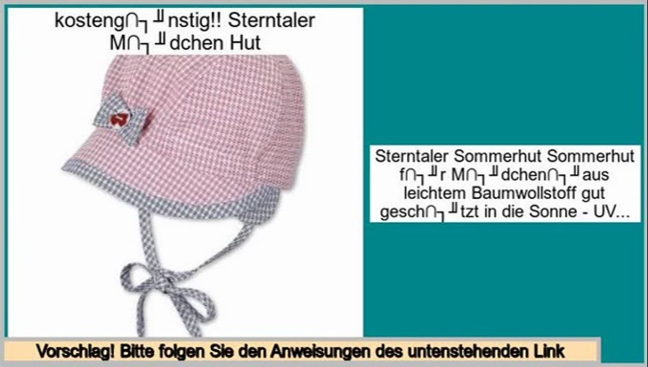 Daily Deal Sterntaler M�dchen Hut