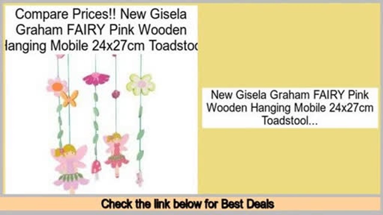 Consumer Reviews New Gisela Graham FAIRY Pink Wooden Hanging Mobile 24x27cm Toadstool