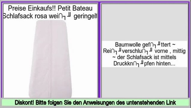 Preise vergleichen Petit Bateau Schlafsack rosa wei� geringelt