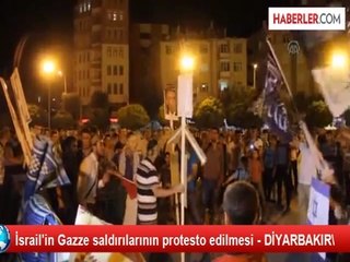 İsrail'in Gazze saldırılarının protesto edilmesi - DİYARBAKIR\