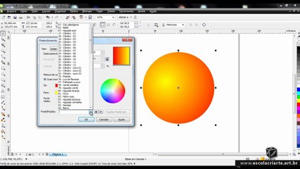 Curso de Corel Draw X5 Aula 31 Preenchimento Gradiente
