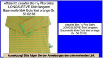 Schn�ppchen casafeli Bio �ko Baby LONGSLEEVE Shirt langarm Baumwolle kbA Gots kiwi orange Gr. 56 62 68