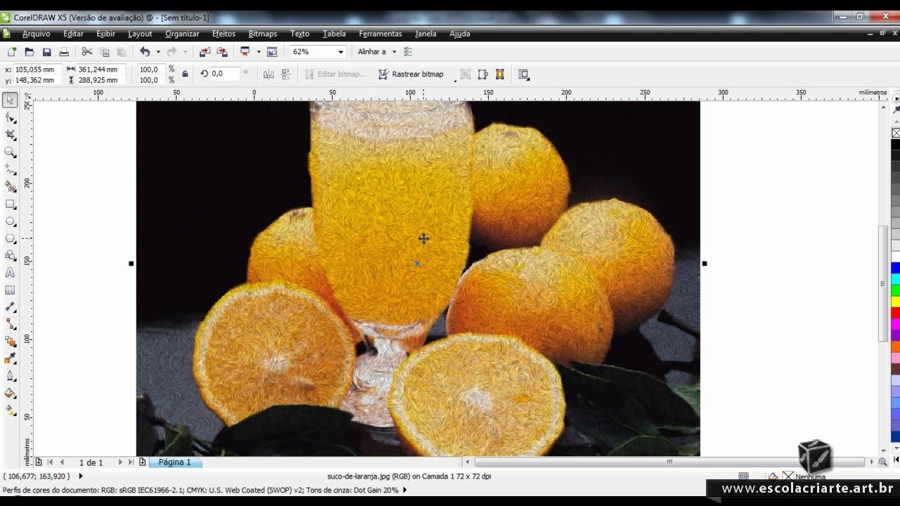 Curso de Corel Draw X5 aula 42 - Filtros