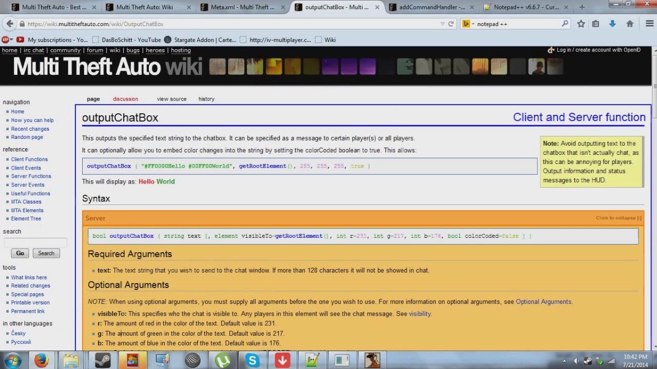 MTA SA Very Basic Lua