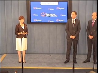 Urszula Augustyn, Witold Pahl - konferencja prasowa 22 lipca 2014 r.