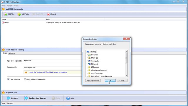Software for Finding and replacing multiple text in PDF file