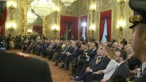 Roma - Napolitano alla cerimonia di consegna del Ventaglio (22.07.14)
