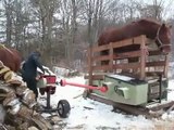 Atla çalışan odun kesme makinası