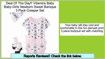 Consumer Reports Vitamins Baby Baby-Girls Newborn Sweet Baroque 3 Pack Creeper Set