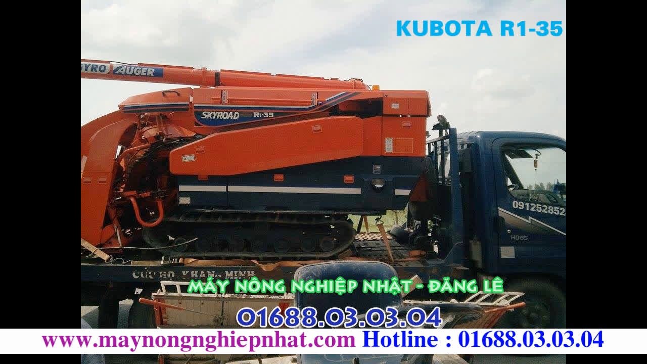 Chuyên bán máy gặt đập liên hợp Kubota R1-35 hàm cắt 1.4m R1-40 R1-55 giá rẻ nhất Rất Nhiều Máy