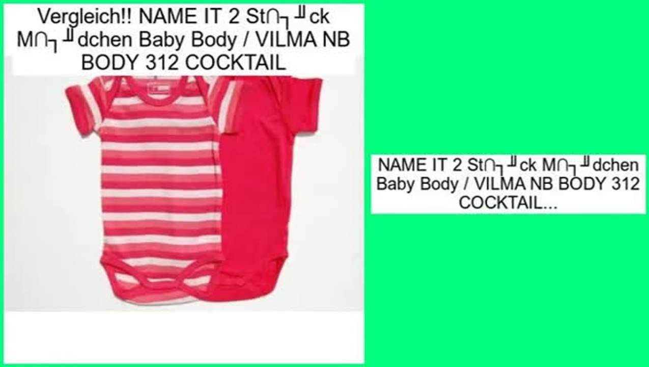 Hot Deals NAME IT 2 St�ck M�dchen Baby Body / VILMA NB BODY 312 COCKTAIL
