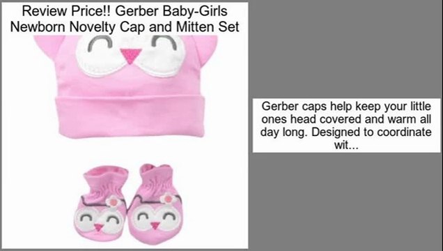 Best Brands Gerber Baby-Girls Newborn Novelty Cap and Mitten Set