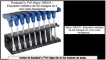 Las mejores ofertas de Alyco 195215 - Expositor metalico de 54 mangos en t con vaso hexagonal