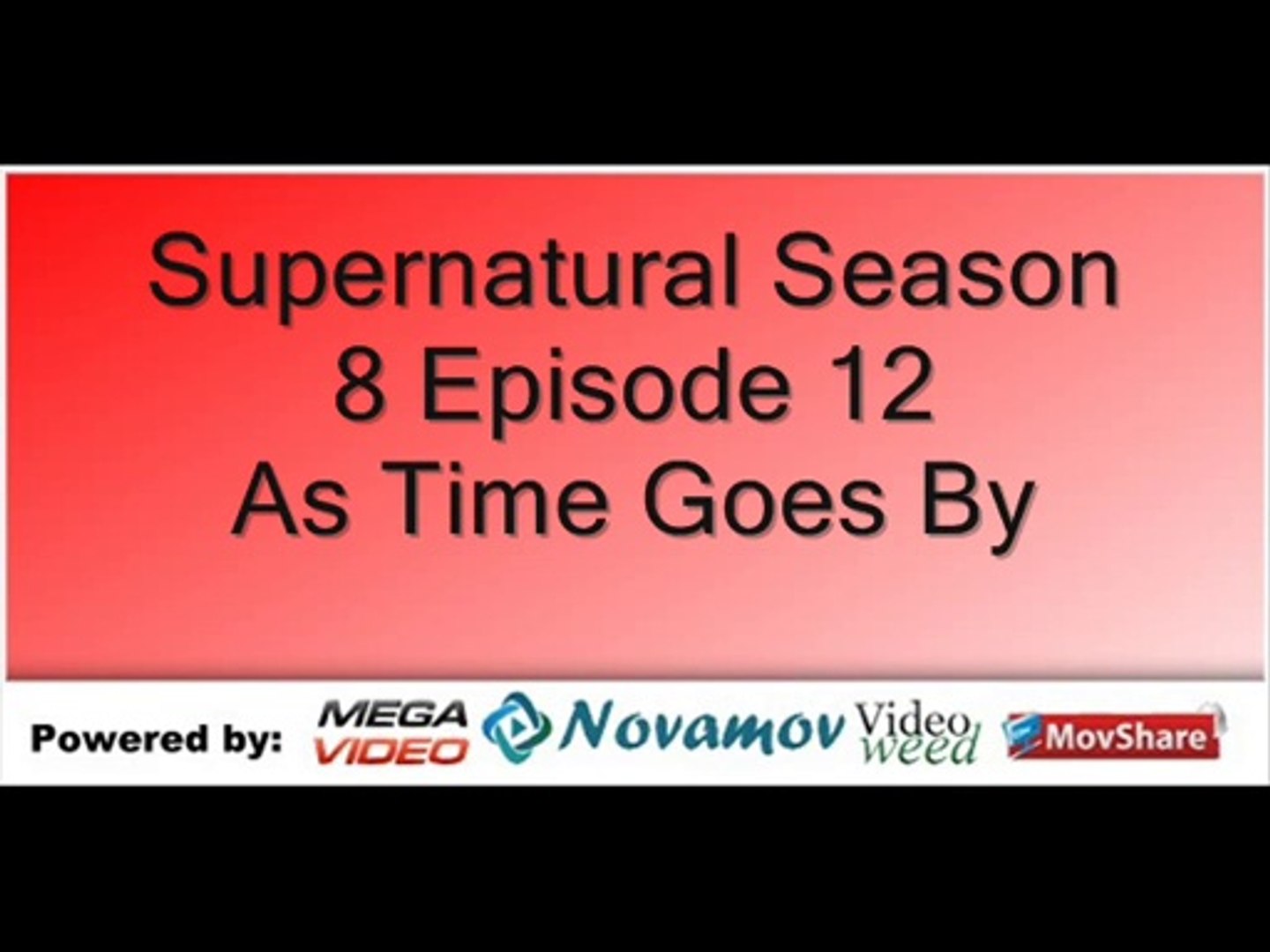 Supernatural Season 8 Episode 12 As Time Goes By Video Dailymotion