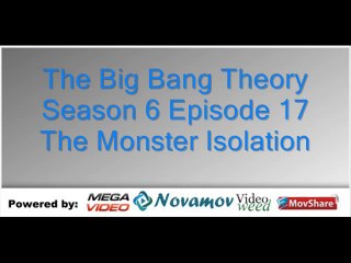 The Big Bang Theory Season 6 Episode 17 – The Monster Isolation