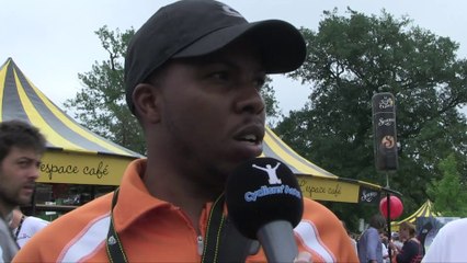 Tour de France 2014 - Etape 18 - Egide et la presse du Rwanda sur le Tour