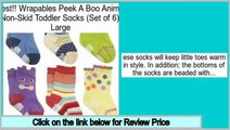 Cheap Deals Wrapables Peek A Boo Animal Non-Skid Toddler Socks (Set of 6); Large