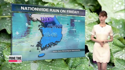Nationwide rainfall set for Friday