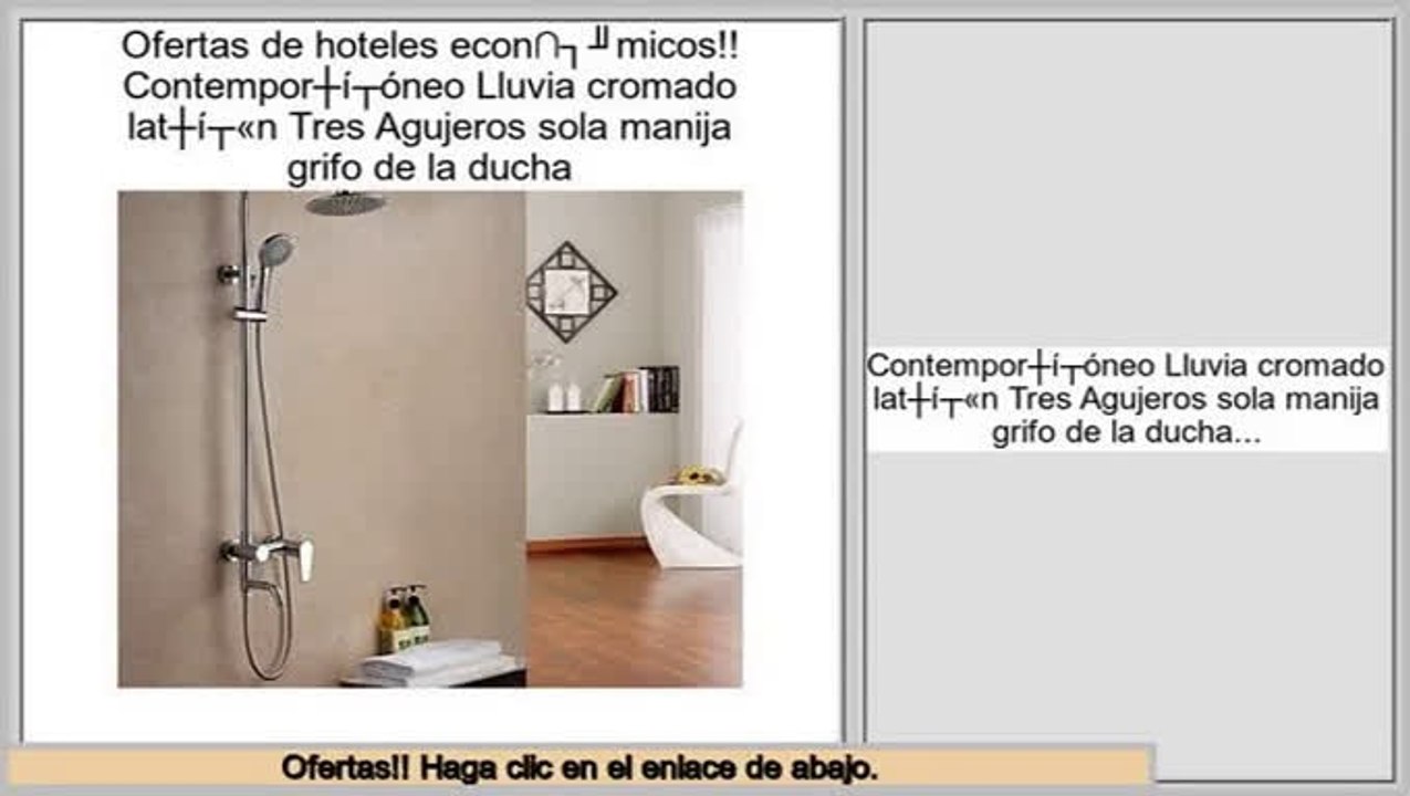 Las mejores ofertas de Contemporš¢neo Lluvia cromado latš®n Tres Agujeros sola manija grifo de la ducha
