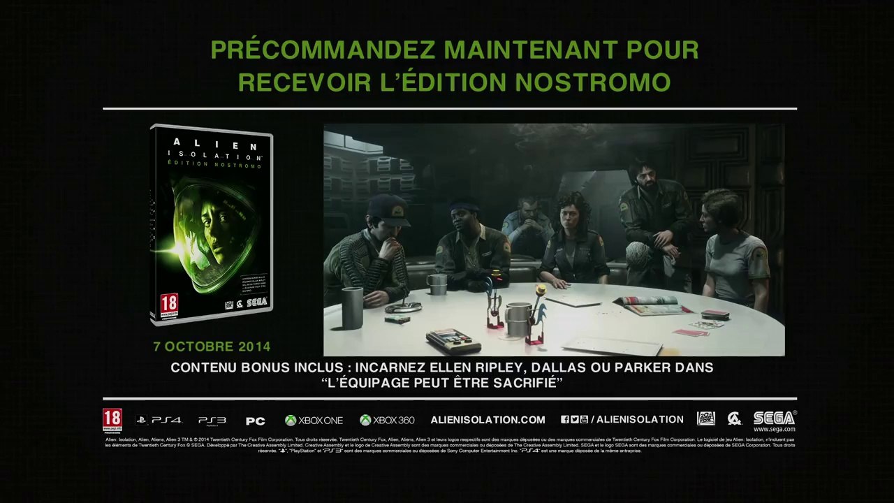 Alien Isolation - Bande-annonce "The Cast of Alien"