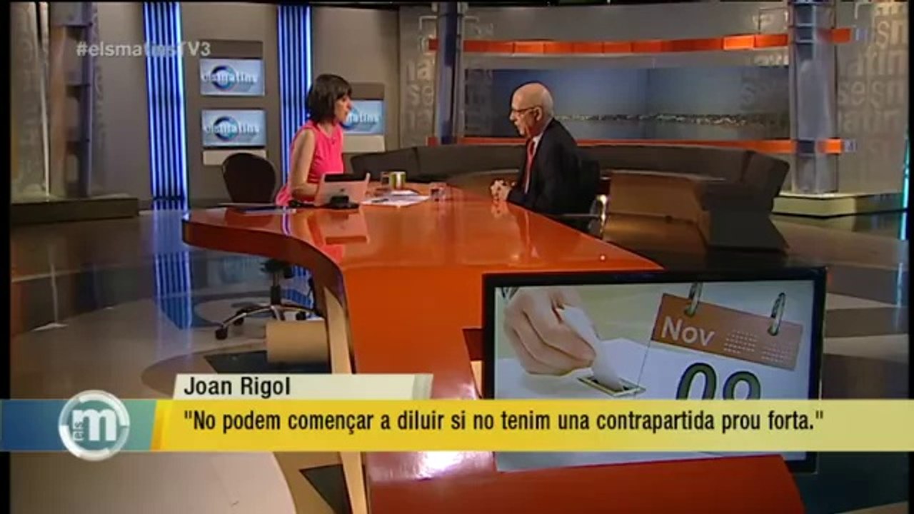 TV3 - Els Matins - Rigol: "Aplanar el camí del diàleg és imprescindible; abans o després negoci