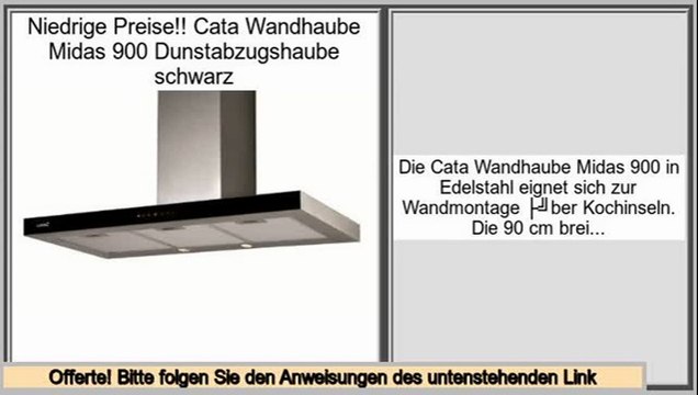 Preise vergleichen Cata Wandhaube Midas 900 Dunstabzugshaube schwarz
