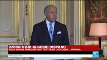 Laurent Fabius _ Le vol AH5017 d'Air Algérie s'est probablement écrasé mais n'a pas été retrouvé_(360p)