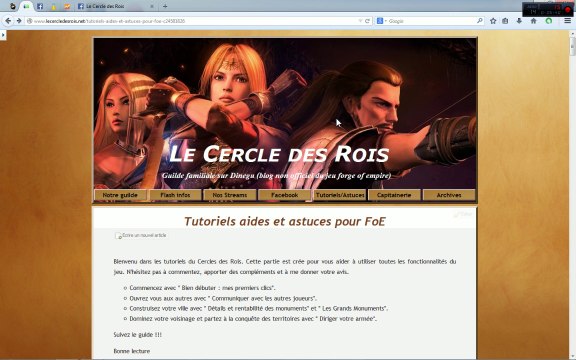 Blog Tutoriels Trucs et astuces - Forge of Empire - Le Cercle des Rois