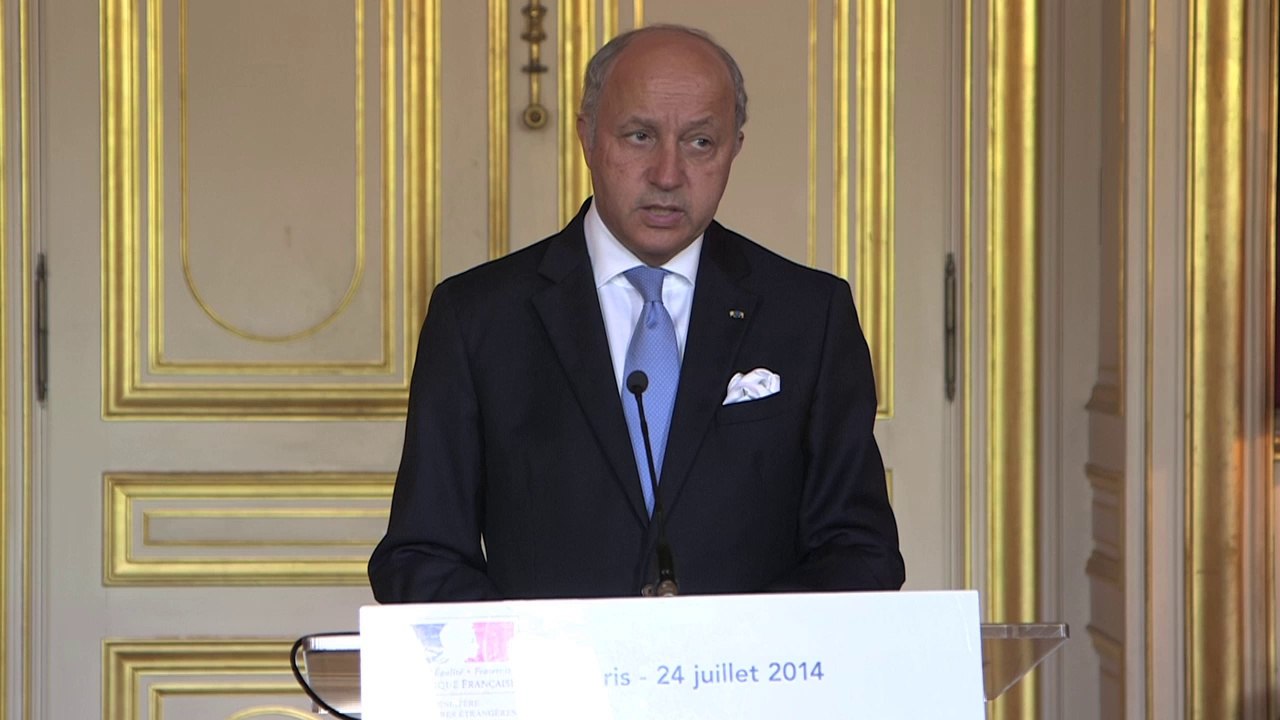 Vol AH5017 d'Air Algérie - Conférence de presse de Laurent Fabius (24.07.14)