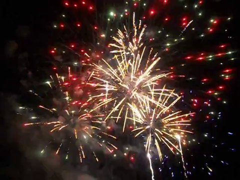 Feu d'artifice de Saint-Maur (Indre) - 14 juillet 2014