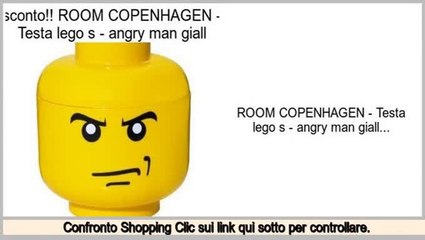 Miglior Prezzo ROOM COPENHAGEN - Testa lego s - angry man giall