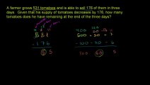 Dev Math 16 - Subtraction Word Problem تفریق مثال