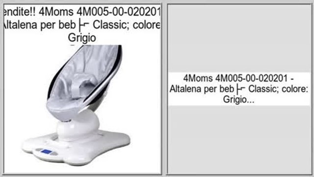 offerte 4Moms 4M005-00-020201 - Altalena per bebé Classic; colore: Grigio