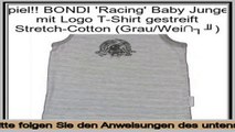 Pauschalangebote BONDI 'Racing' Baby Jungen mit Logo T-Shirt gestreift Stretch-Cotton (Grau/Wei�)
