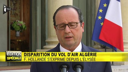 Hollande : "Tout laisse penser que l'avion s'est écrasé au Mali"
