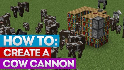Minecraft: How To Create a Cow Cannon!! [Tutorial]