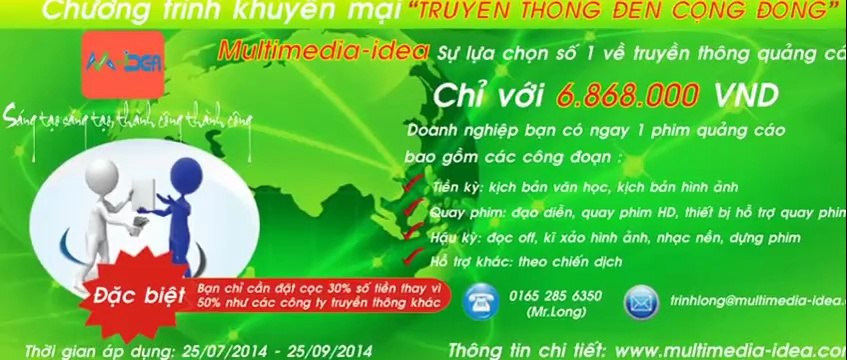 Dựng Phim Sản xuất TVC - Quảng Cáo Doanh Nghiệp - Multimedia-idea.com