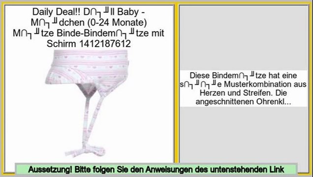 kosteng�nstig D�ll Baby - M�dchen (0-24 Monate) M�tze Binde-Bindem�tze mit Schirm 1412187612