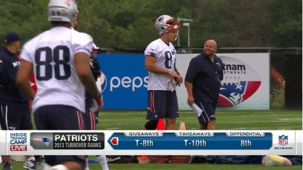 How did injuries effect Gronk's first day of training camp?