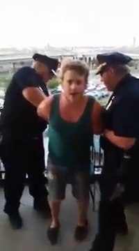 So violent Police officer arresting drunk guy!