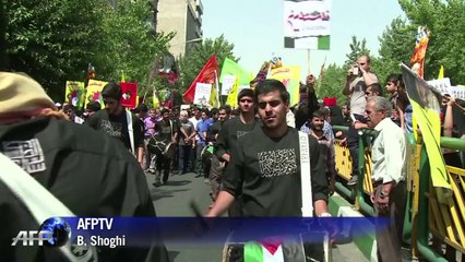 Iran rally in support of Palestinians, against Israel