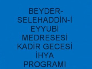 kadir gecesi ihya programı
