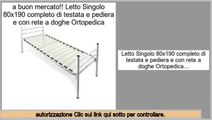 Le migliori offerte Letto Singolo 80x190 completo di testata e pediera e con rete a doghe Ortopedica