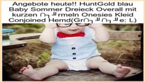 Vertrieb HuntGold blau Baby Sommer Dreieck Overall mit kurzen �rmeln Onesies Kleid Conjoined Hemd(Gr��e: L)